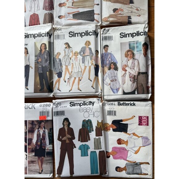 Lot Of 15 Vtg Butterick & Simplicity Clothing Patterns Sizes 12 - 20Cut/Uncut - Picture 6 of 6